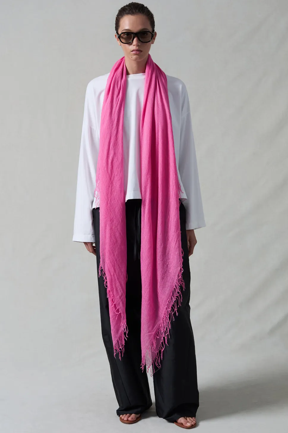Cashmere and Silk Scarf Wild Orchid