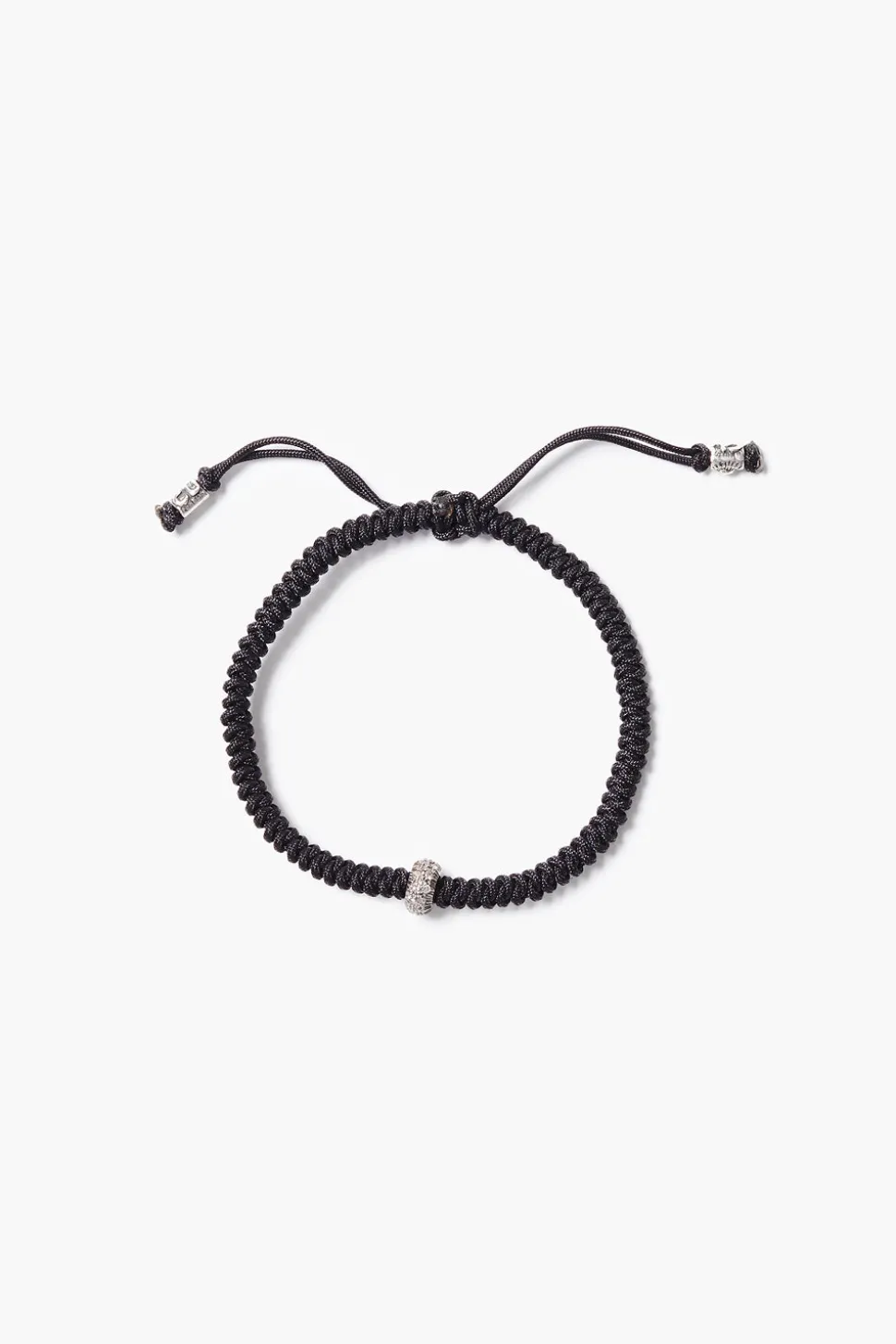 Diamond Pull-Tie Bracelet Black