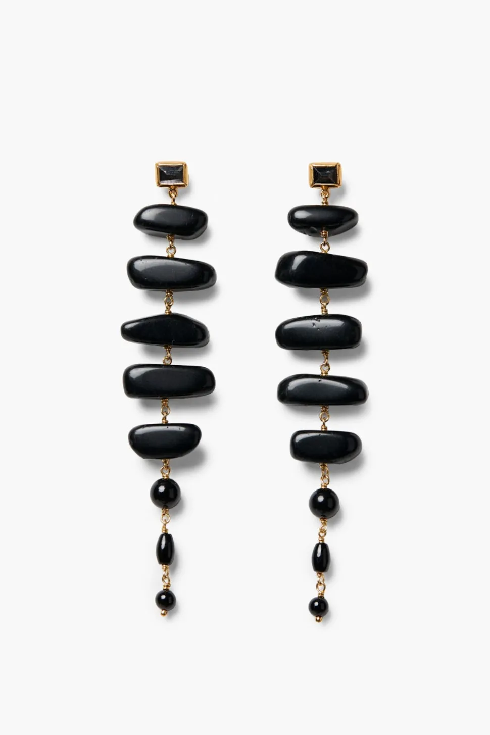 Mizumi Earrings Black Obsidian