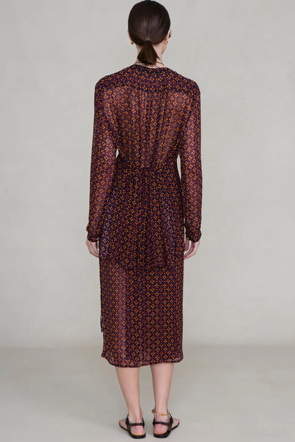 Tethered Button Up Shirt Plum