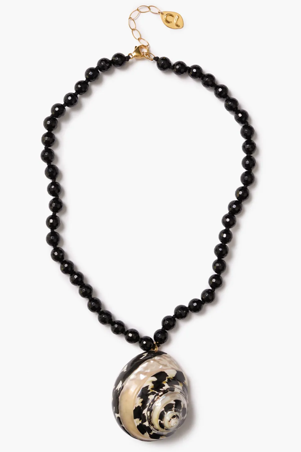 Turbo Shell Necklace Onyx